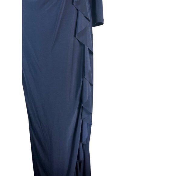 LAUREN RALPH LAUREN NEW Sz 6 Womens Navy Blue Formal Evening Gown Maxi Dress - Picture 4 of 15